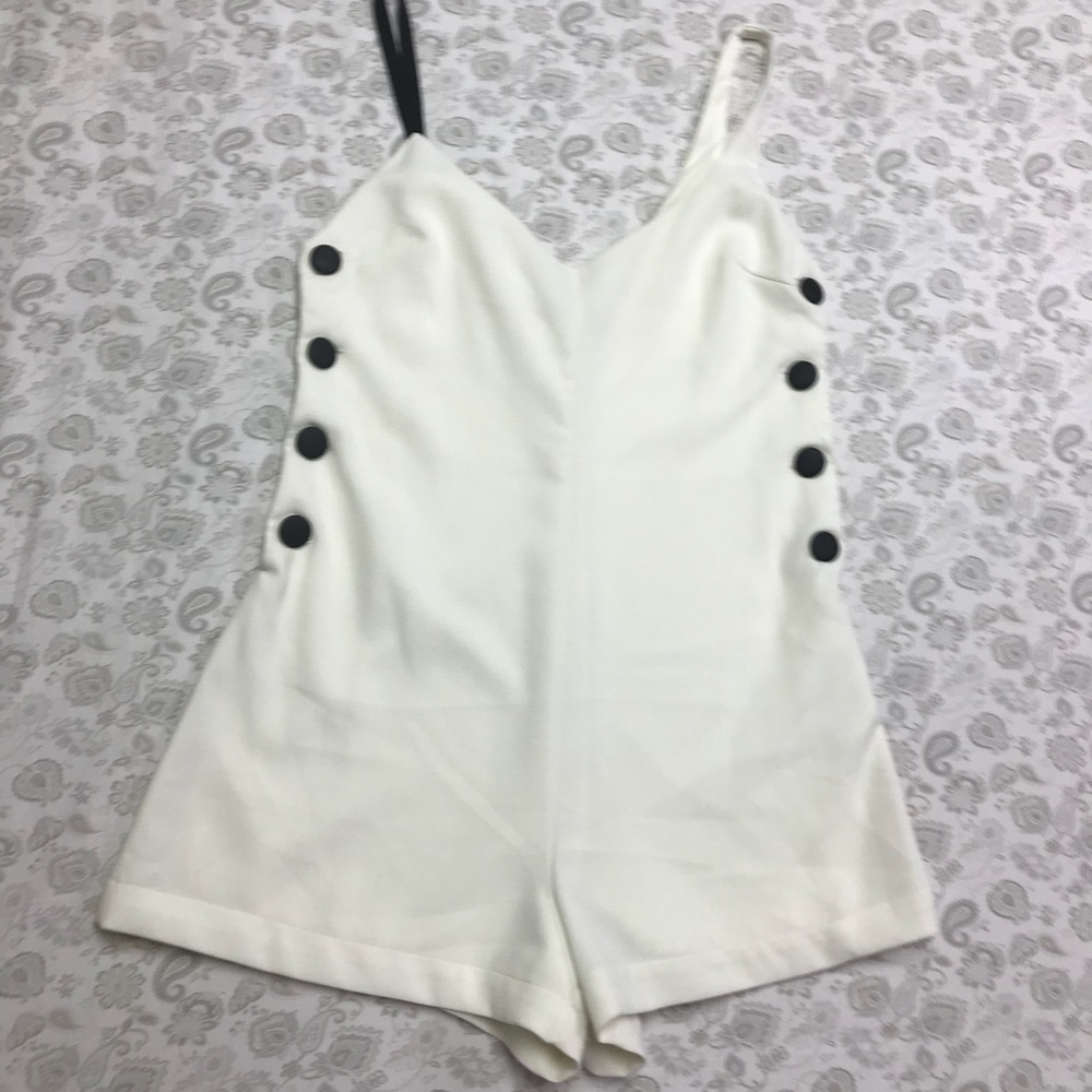 ZARA - Cream/black Romper